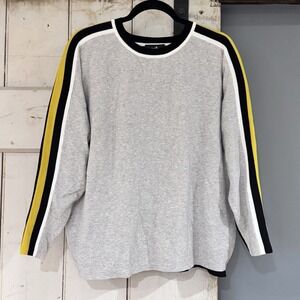 Wallis Sweater Size‎ 12/14 Color Block Black Gray Oversized Cozy Comfort
